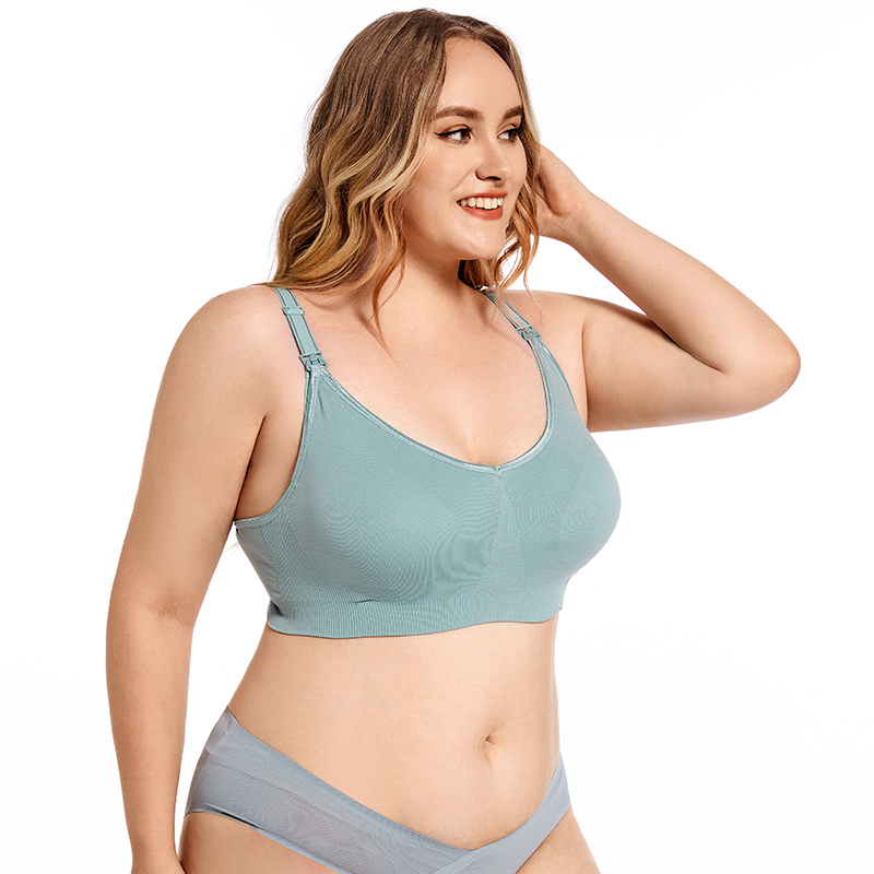 Nursing Bra Clip - Bezprzewodowy biustonosz ciążowy Plus Size z
